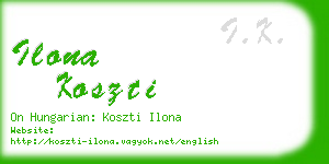 ilona koszti business card